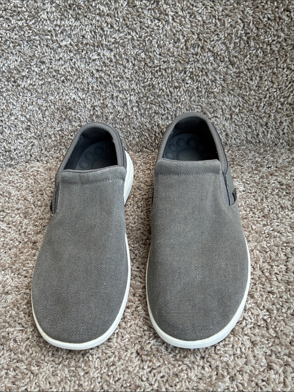 CROCS Men's Reviva Gray Canvas Slip-On Loafers size 11 - Picture 3 of 16